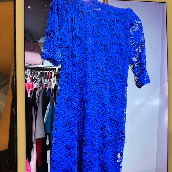 Rabbit Rabbit Rabbit Royal Blue Lace Dress - Picture 4 of 6